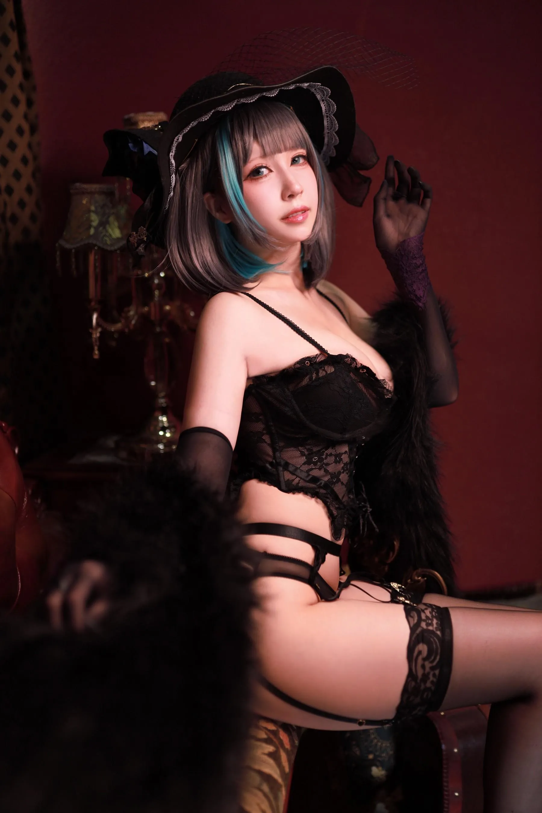 黑白御猫 – NO.07 柴郡旗袍 [37P]插图4